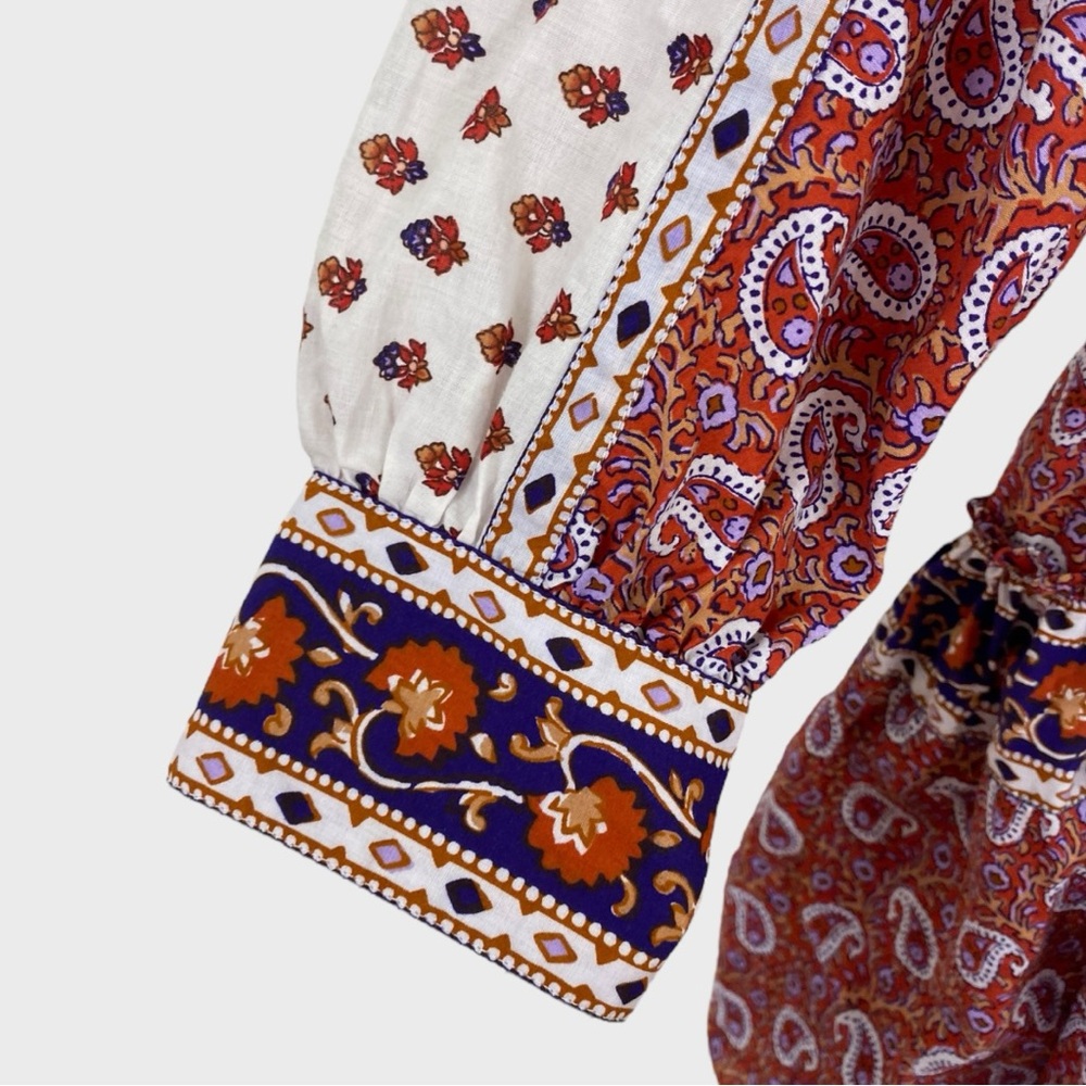 Veronica Beard Multicolor Jesila Patchwork Cotton… - image 4